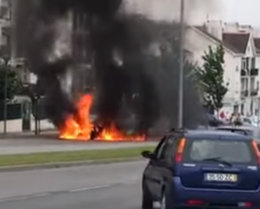 BMW Devorado Pelas Chamas Num Incêndio Em Viseu
