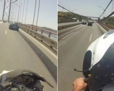 Motociclista Atravessa Ponte 25 De Abril a Sacar Cavalinhos