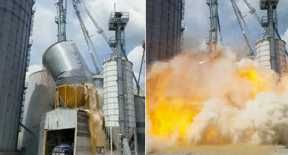 Queda De Silos De Milho Provoca Impressionante Explosão