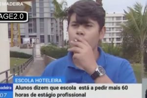 Jovem Fuma Cigarro Durante Entrevista Em Direto Para a RTP Madeira