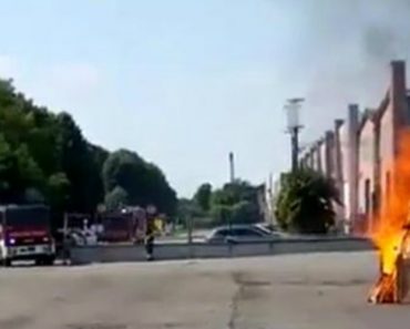 VIDEO: Exercício De Combate a Pequeno Incêndio Termina Com Improvável Acidente