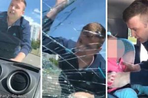 VIDEO: Pai Parte Vidro Do Carro Da Ex-mulher Para Levar a Filha