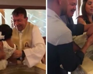 VIDEO: Menina De 3 Anos Chama Padre De “Prostituta” Enquanto Está a Ser Batizada