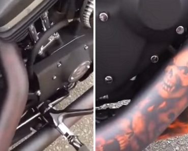 VIDEO: Motociclista Mostra Pintura Oculta Em Tubo De Escape Que Só Se Revela Com o Calor