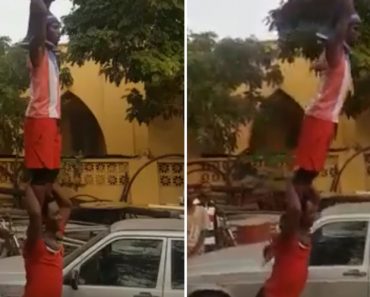 Saltimbancos Realizam Torre Humana De Cortar a Respiração