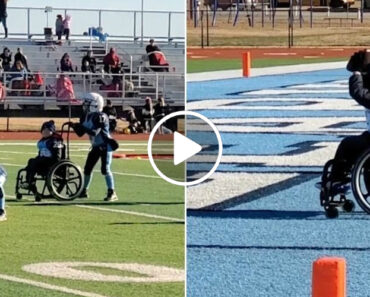 Criança Em Cadeira De Rodas Marca Um “Touchdown” Pela Primeira Vez