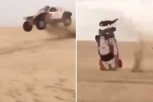 Piloto Da Equipa De Sainz Tem Arrepiante Acidente Na Baja Sharqiya
