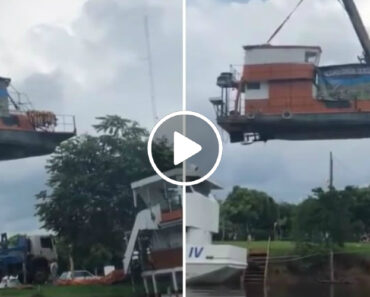 Acidente Catastrófico Com Um Guindaste Relatado Por Uma Pessoa Extremamente Calma