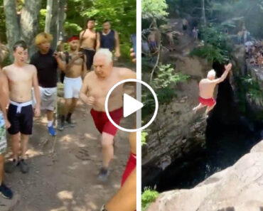 Homem De 73 Anos Salta Para a Água De Um Penhasco Com 15 Metros. Os Mais Jovens Vão Ao Rubro!