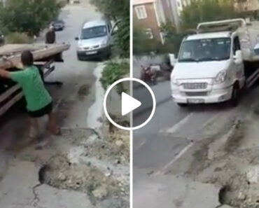 Reboque Sem Travões Destrói Carro Avariado Na Berma Da Estrada Reboque Sem Travões Destrói Carro Avariado Na Berma Da Estrada