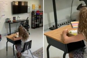 VIDEO: Pai Transformou a Garagem Numa Sala De Aula Para a Filha “Ir à Escola”