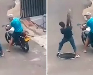 VIDEO: Homem Tenta Roubar Tampa De Esgoto, Mas Não Correu Nada Bem VIDEO: Homem Tenta Roubar Tampa De Esgoto, Mas Não Correu Nada Bem