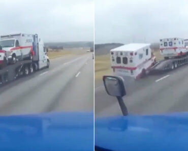 Camião Perdeu Uma Das Três Ambulâncias Que Transportava Numa Autoestrada Camião Perdeu Uma Das Três Ambulâncias Que Transportava Numa Autoestrada