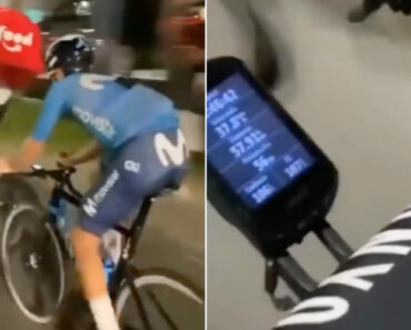 Estafeta De Mochila e Chinelos “Pica-se” Com Ciclista Da Movistar a 37km/H Estafeta De Mochila e Chinelos “Pica-se” Com Ciclista Da Movistar a 37km/H