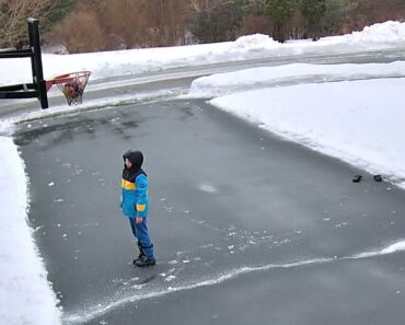 Quando Está Tanto Frio e Queres Jogar Basquetebol… Mas a Rede Acaba Por Congelar Quando Está Tanto Frio e Queres Jogar Basquetebol… Mas a Rede Acaba Por Congelar