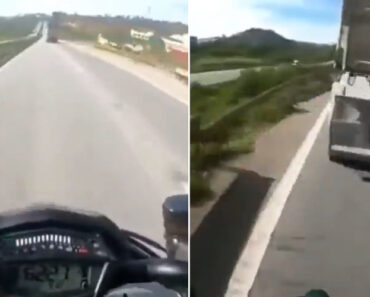 Motociclista Que Circulava a 230 Km/h Choca Contra Um Camião Mas Escapa Com Toda a Sorte Do Mundo Motociclista Que Circulava a 230 Km/h Choca Contra Um Camião Mas Escapa Com Toda a Sorte Do Mundo