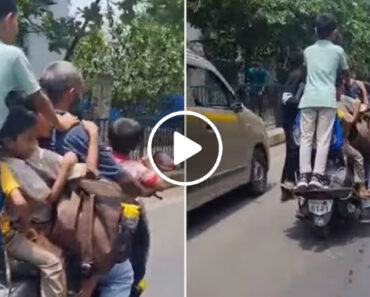 Homem Transporta Sete Filhos Numa Scooter. Vídeo Já Se Tornou Viral