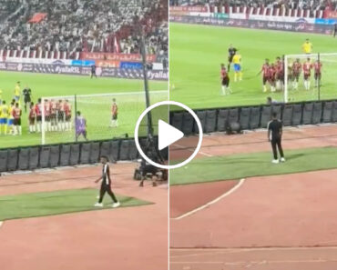 Ronaldo Marcou Livre Direto e Acertou Em Cheio Na Cabeça De Cameraman