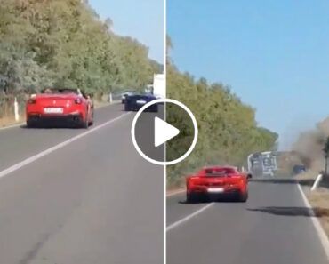 Acidente Mortal Com Colisão Entre Ferrari e Lamborghini a Ultrapassar Em Linha Contínua