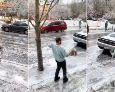 Homem Tenta Derramar Água Quente No Para-Brisas Do Carro Mas Acaba Por Derramá-la Sobre Si Mesmo Homem Tenta Derramar Água Quente No Para-Brisas Do Carro Mas Acaba Por Derramá-la Sobre Si Mesmo
