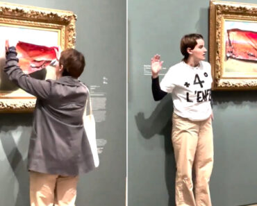 Ativista Detida Após Colar Adesivo De Protesto Em Quadro De Monet Ativista Detida Após Colar Adesivo De Protesto Em Quadro De Monet