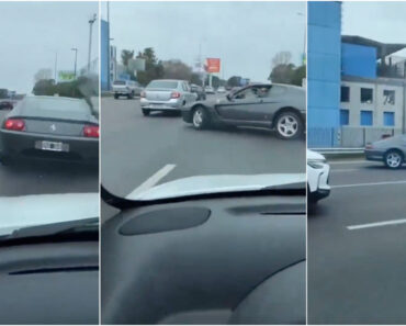 Condutor De Ferrari Perde o Controlo Do Carro Após Acelerar a Fundo e Por Sorte Não Bate Em Ninguém Condutor De Ferrari Perde o Controlo Do Carro Após Acelerar a Fundo e Por Sorte Não Bate Em Ninguém