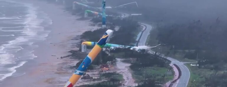 Super Tufão Yagi Destruiu Parques Eólicos Na China Super Tufão Yagi Destruiu Parques Eólicos Na China