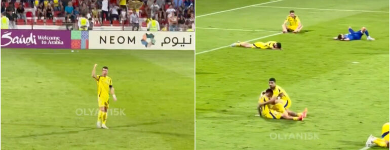 Ronaldo é o Único Jogador a Ficar De Pé Após Um Jogo Muito Disputado No Dubai… e Imagens Tornam-se Virais Ronaldo é o Único Jogador a Ficar De Pé Após Um Jogo Muito Disputado No Dubai… e Imagens Tornam-se Virais
