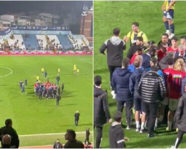 Mourinho Venceu Na Taça e Fez Pequeno Discurso Para Os Jogadores Adversários No Relvado Mourinho Venceu Na Taça e Fez Pequeno Discurso Para Os Jogadores Adversários No Relvado