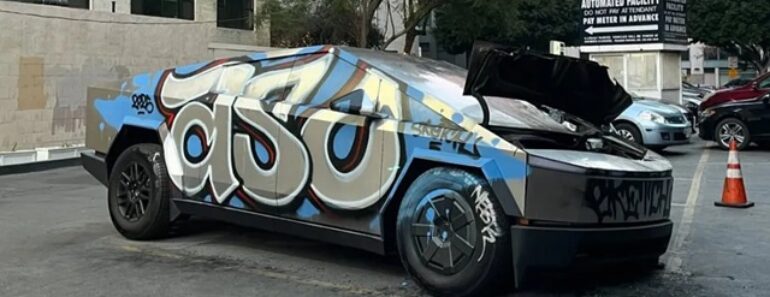 Tesla Cybertruck Encontrado Incendiado e Vandalizado Tesla Cybertruck Encontrado Incendiado e Vandalizado