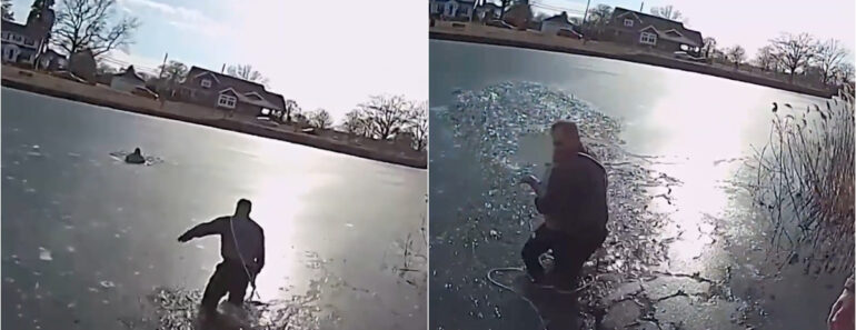 Criança Caiu Em Lago Congelado e o Salvamento Ficou Registado Na Bodycam De Um Polícia Criança Caiu Em Lago Congelado e o Salvamento Ficou Registado Na Bodycam De Um Polícia