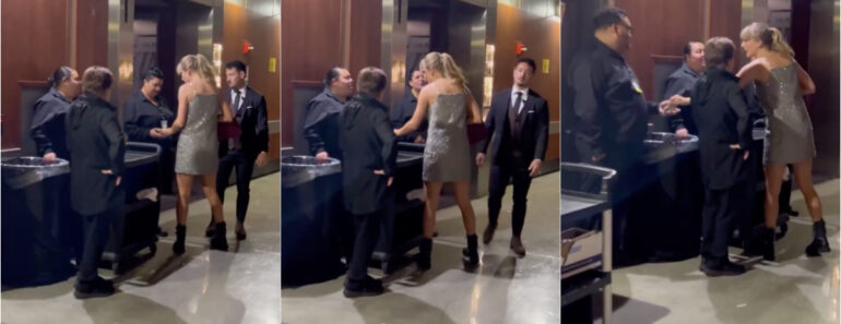 Taylor Swift Filmada a Dar Gorjetas a Funcionários Que Trabalharam Nos Bastidores Dos Grammys Taylor Swift Filmada a Dar Gorjetas a Funcionários Que Trabalharam Nos Bastidores Dos Grammys