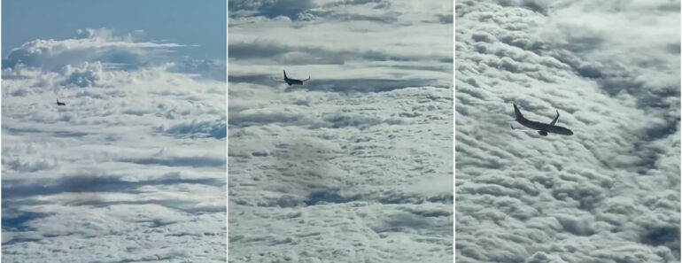 Piloto Filma Momento Em Que Avião Passa a Apenas 330 Metros De Distância Abaixo Da Sua Aeronave Piloto Filma Momento Em Que Avião Passa a Apenas 330 Metros De Distância Abaixo Da Sua Aeronave