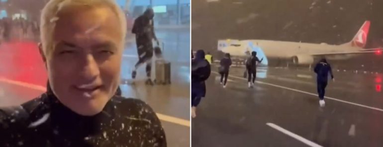 Após Vitória, Mourinho Teve De Lutar Contra… a Neve Após Vitória, Mourinho Teve De Lutar Contra… a Neve