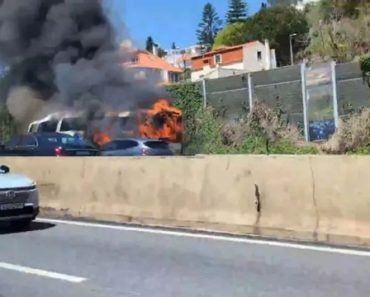 Autocarro Arde Na A5 e Condiciona Trânsito. Transportava 40 Crianças