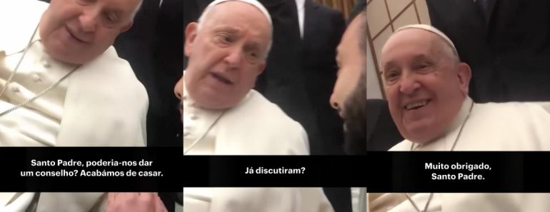 Jovem Casal Partilha Vídeo Com Conselho Do Papa Francisco Após o Casamento Jovem Casal Partilha Vídeo Com Conselho Do Papa Francisco Após o Casamento