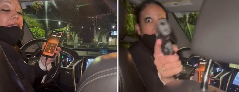 Condutora De Uber Filmada a Ameaçar Clientes Com Arma Condutora De Uber Filmada a Ameaçar Clientes Com Arma