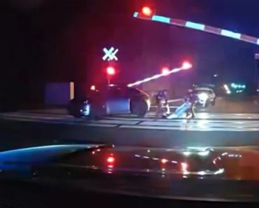 Homem Incapacitado Salvo Pela Polícia Em Linha De Comboio