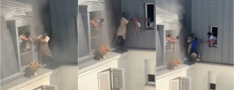 Vizinho Faz Resgate Heróico De Crianças Em Incêndio No Alto De Um Prédio Em Paris Vizinho Faz Resgate Heróico De Crianças Em Incêndio No Alto De Um Prédio Em Paris