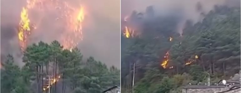 Vídeo Mostra Aldeia Histórica De Piódão Cercada Pela Chamas Vídeo Mostra Aldeia Histórica De Piódão Cercada Pela Chamas