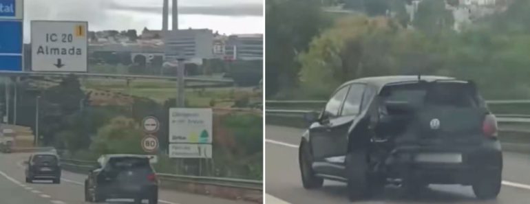 Condutor Foge De Acidente Na A2 Com Carro Danificado Condutor Foge De Acidente Na A2 Com Carro Danificado