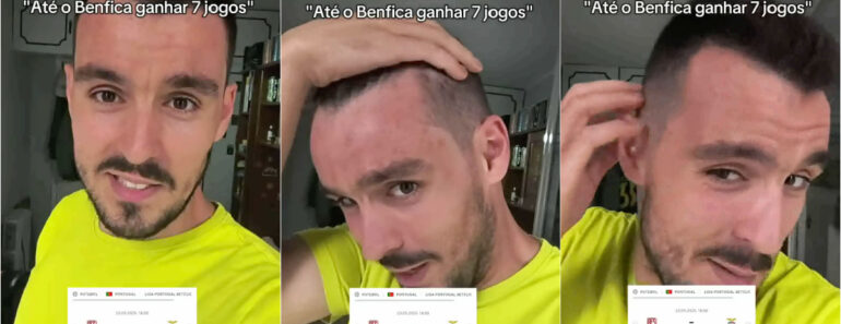 Adepto Só Vai Cortar o Cabelo Quando o Benfica Vencer 7 Jogos Seguidos Adepto Só Vai Cortar o Cabelo Quando o Benfica Vencer 7 Jogos Seguidos