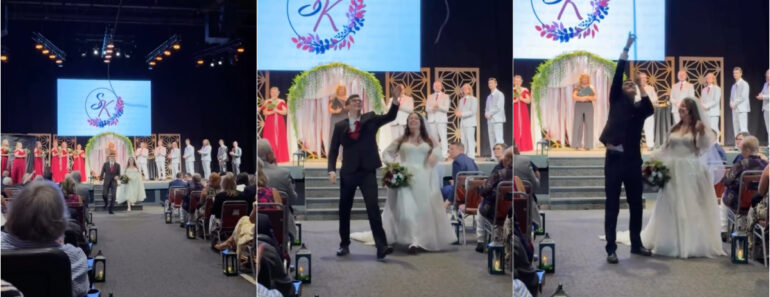 Noivos Tornam Casamento Verdadeiramente Épico Apenas Com Uma Corda Noivos Tornam Casamento Verdadeiramente Épico Apenas Com Uma Corda