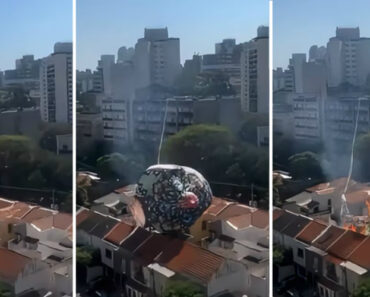 Balão Cai Sobre Telhados De Residências e Incendeia-se Em São Paulo Balão Cai Sobre Telhados De Residências e Incendeia-se Em São Paulo