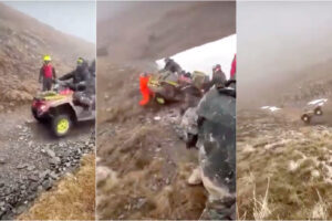 Quando Alguém Decide Fazer Drift De Moto 4 No Topo De Uma Montanha Coberta De Neve…