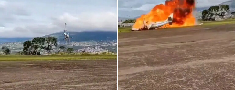 Avioneta Despista-se Segundos Após Levantar Voo e Incendeia-se Avioneta Despista-se Segundos Após Levantar Voo e Incendeia-se