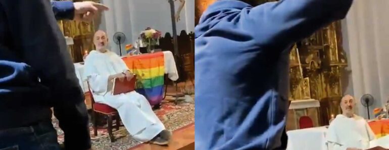Padre Criticado Durante Missa Por Colocar Bandeira LGBT No Altar Padre Criticado Durante Missa Por Colocar Bandeira LGBT No Altar