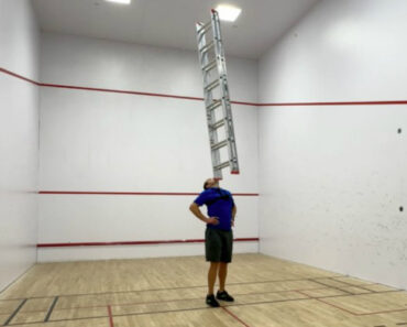 Maior Recordista Do Guinness Supera-se Ao Segurar Escada Pelo Queixo Maior Recordista Do Guinness Supera-se Ao Segurar Escada Pelo Queixo