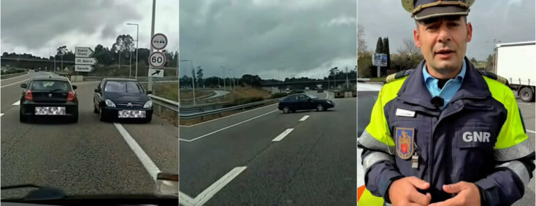 Vídeo Viral Leva GNR a Identificar Condutora Em Contramão Vídeo Viral Leva GNR a Identificar Condutora Em Contramão