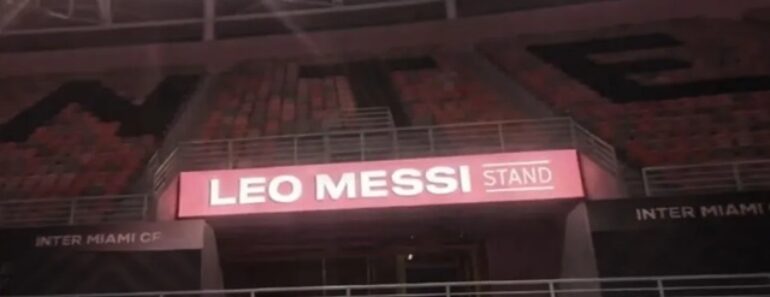 Inter Miami Dedica Bancada De Novo Estádio a Messi Inter Miami Dedica Bancada De Novo Estádio a Messi